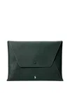 Polo Ralph Lauren Envelope-flap Leather Portfolio Bag In Green