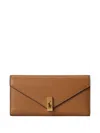 Polo Ralph Lauren Envelope-leather Wallet In Brown