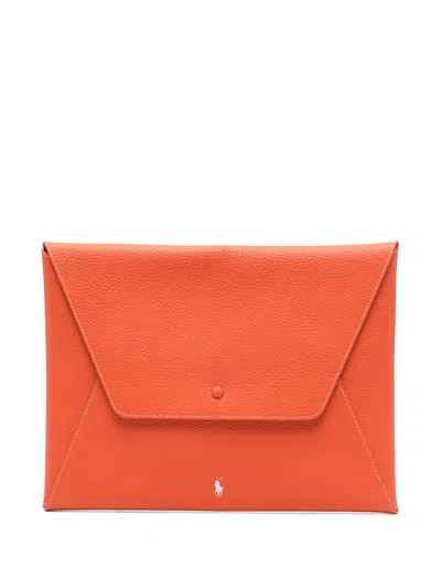 Polo Ralph Lauren Envelope Purse In Orange