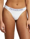 Polo Ralph Lauren Mid Rise Cotton Blend Thong In White
