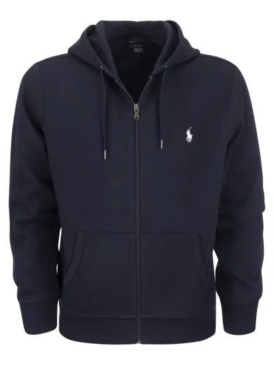 POLO RALPH LAUREN EXCLUSIVE DOUBLE-KNIT HOODIE WITH EMBROIDERED PONY