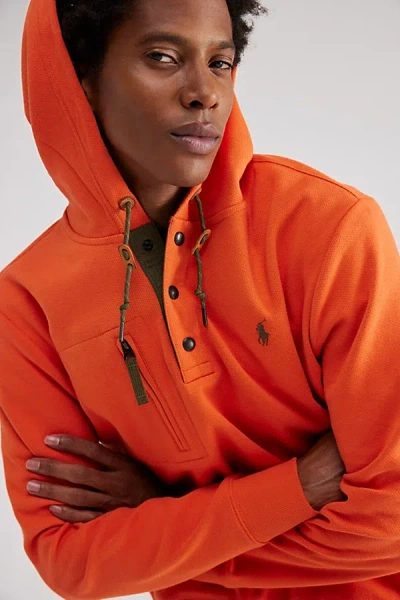 Polo Ralph Lauren Expedition Terry Hoodie Sweatshirt In Orange, Men's At Urban Outfitters