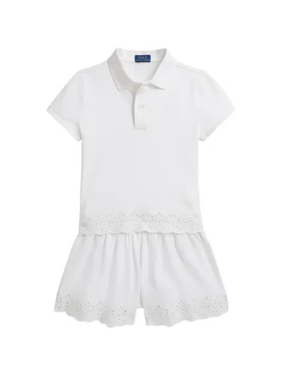Polo Ralph Lauren Kids' Eyelet Polo Shirt Short (set Of Two) In Multi