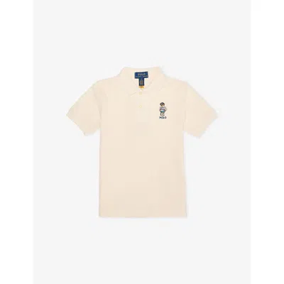 Polo Ralph Lauren Babies' F25 Nevis Bear Bear-embroidery Short-sleeves Cotton-piqué Polo Shirt 3-24