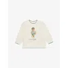 Polo Ralph Lauren F25 Nevis Bear Bear-print Crewneck Cotton-blend Sweatshirt 6-14 Years