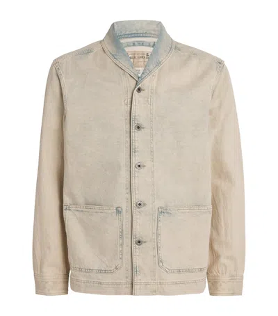 Polo Ralph Lauren Faded-denim Perkins Jacket In Brown