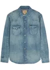 Polo Ralph Lauren Faded Denim Shirt In Blue