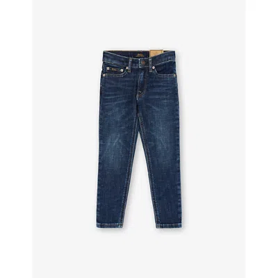 Polo Ralph Lauren Kids' Faded-wash Straight-leg Stretch-denim Blend Jeans 7-12
