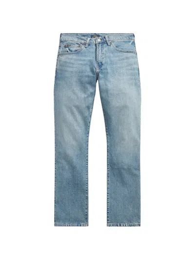 Polo Ralph Lauren Faded-effect Straight-leg Jeans In Blue