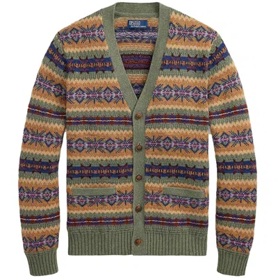 Polo Ralph Lauren Fair Isle Cotton-blend Cardigan In Multi