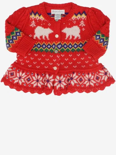 Polo Ralph Lauren Fair Isle Cotton-wool Blend Cardigan In Red