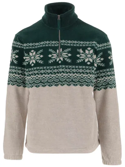 Polo Ralph Lauren Geometric Print Polar Fleece Half Zip Sweatshirt In Multi