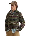 Polo Ralph Lauren Fair Isle-inspired Fleece Pullover In Green