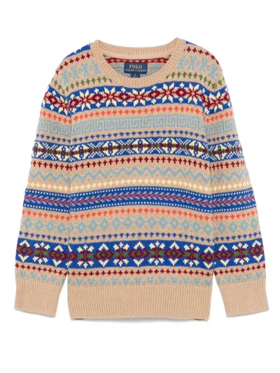 Polo Ralph Lauren Kids' Fair Isle-intarsia Sweater In Neutrals