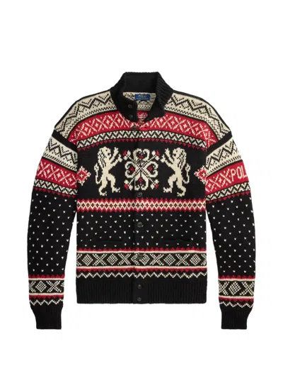 Polo Ralph Lauren Fair Isle Intarsia-knit Cardigan In Multi