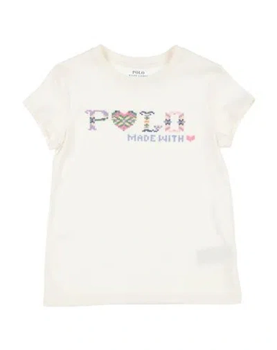 Polo Ralph Lauren Babies'  Fair Isle Logo Cotton Jersey Tee Toddler Girl T-shirt White Size 5 Cotton