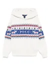 Polo Ralph Lauren Fair Isle-pattern Hoodie In White