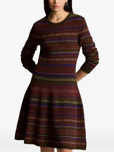Polo Ralph Lauren Fair Isle-pattern Midi Dress