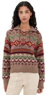 Polo Ralph Lauren Wool Sweater With Geometric Pattern In Multi