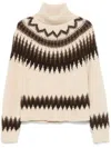 Polo Ralph Lauren Fair-isle Roll-neck Sweater In Neutrals