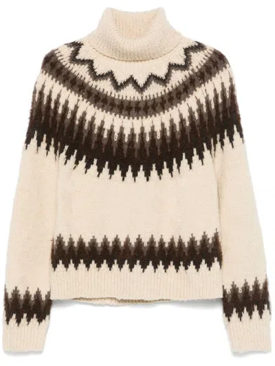 Polo Ralph Lauren Fair-isle Roll-neck Sweater In Neutrals