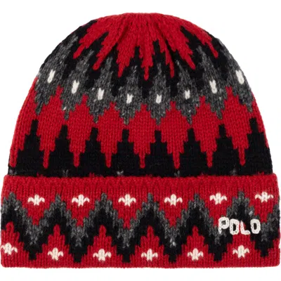 Polo Ralph Lauren Fair Isle Wool Blend Beanie In Multi