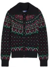 Polo Ralph Lauren Womens Polo Black Multi Fairisle Knitted Wool-blend Cardigan In Black