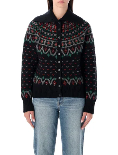Polo Ralph Lauren Fair Isle Wool-blend Cardigan In Multi