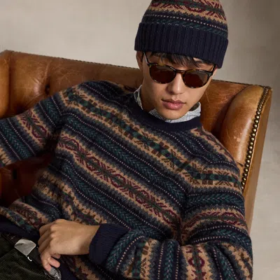 Polo Ralph Lauren Fair Isle Wool-blend Beanie In Navy Multi