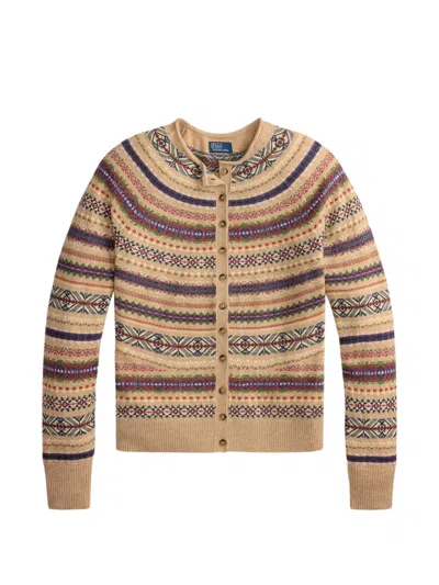 Polo Ralph Lauren Fair Isle-inspired Wool-blend Cardigan In Multi
