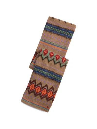 Polo Ralph Lauren Fair Isle Scarf Natural In Multi