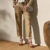 Polo Ralph Lauren Fallon Embellished Cotton Chino Pant In Lux Tan