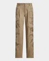Polo Ralph Lauren Fallon Embellished Cotton Chino Pants In Tan