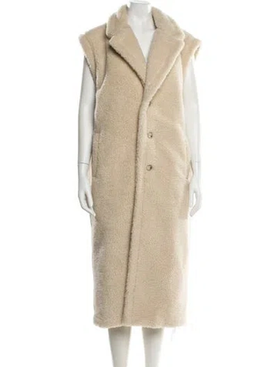 Pre-owned Polo Ralph Lauren Faux Fur Coat In Neutral