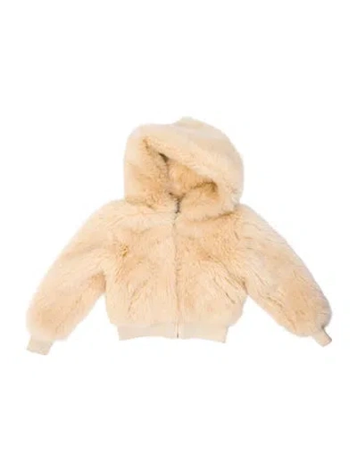 Pre-owned Polo Ralph Lauren Faux Fur Jacket In Yellow