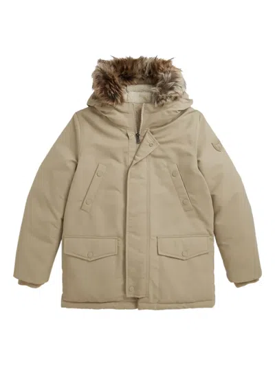 Polo Ralph Lauren Kids' Faux-fur Parka In Neutral