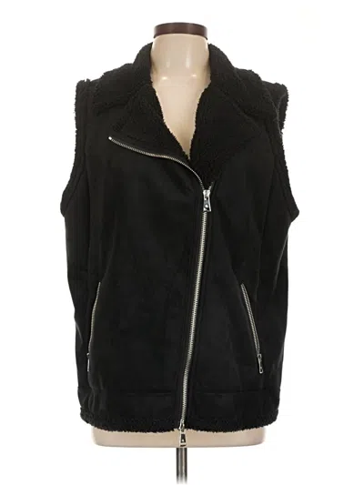 Pre-owned Polo Ralph Lauren Faux Fur Vest In Black