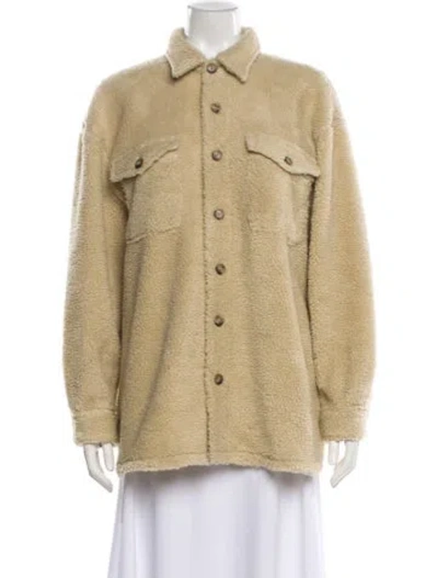 Pre-owned Polo Ralph Lauren Faux Fur Vest In Neutral