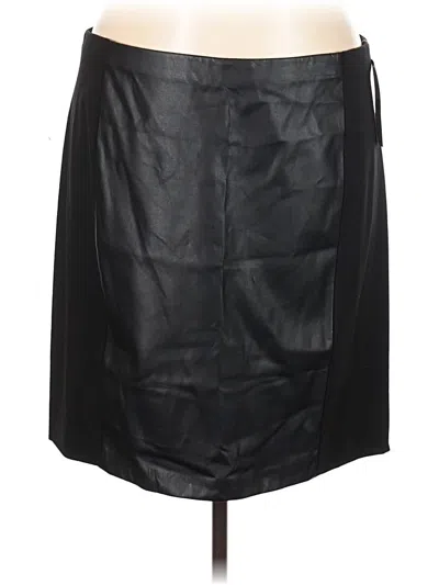 Polo Ralph Lauren Faux Leather Skirt In Black