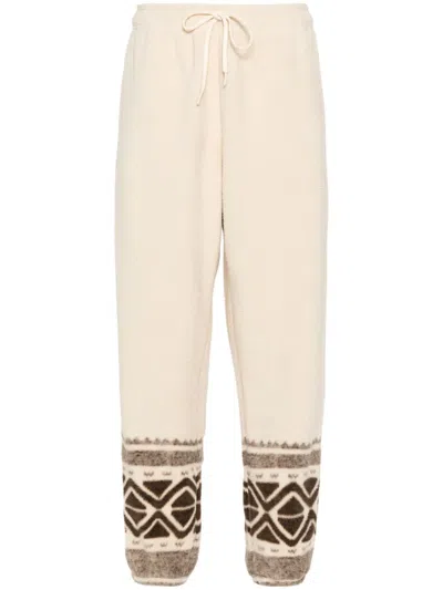 Polo Ralph Lauren Faux-shearling Track Pants In Neutrals