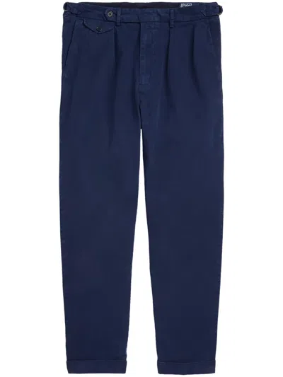 Polo Ralph Lauren Featherweight Cotton-twill Tennis Trousers In Blue