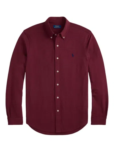 Polo Ralph Lauren Featherweight Mesh Shirt In Red