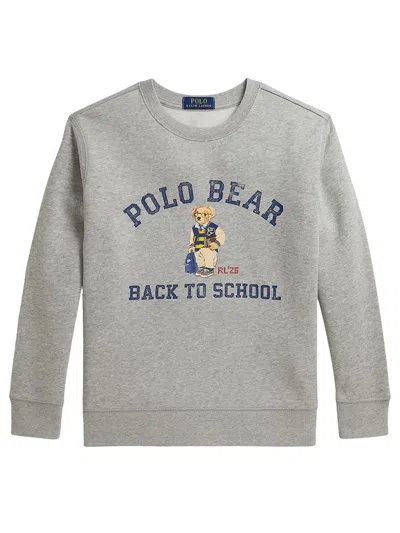 Polo Ralph Lauren Kids' Boys' 8-20 Polo Bear Fleece Sweatshirt In Gray