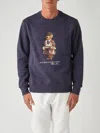 Polo Ralph Lauren Hoodie Man Ralph Lauren - Lscnm4 Long Sleeve Sweatshirt - Blue In Blue