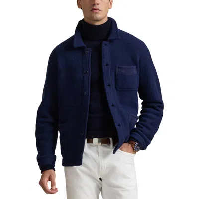 Polo Ralph Lauren Wool-blend Utility Shirt Jacket In Rl Navy