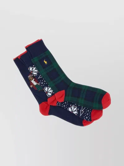 Polo Ralph Lauren Festive Pattern Men's Socks Gift Set In Multi