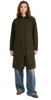 Polo Ralph Lauren Long Waxed Jacket For Women In Company Olive