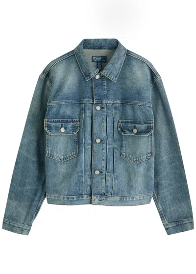 Polo Ralph Lauren Field Trucker Denim Jacket In Blue