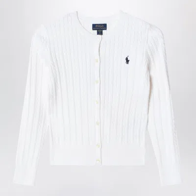 Polo Ralph Lauren Fine Cable-knit Cotton Cardigan In White