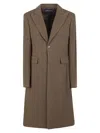 Polo Ralph Lauren Herringbone Single-breasted Coat In Brown